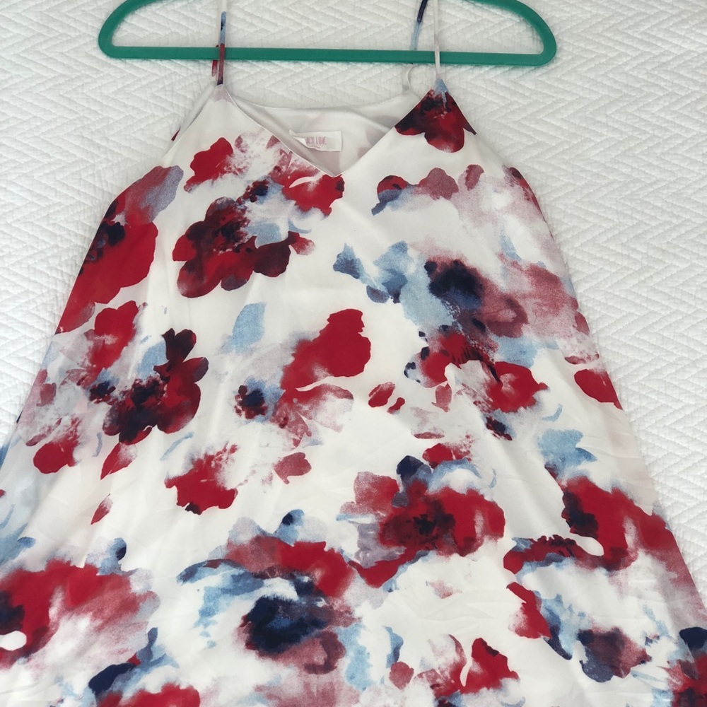 Red, White, and Blue Flowy Dress